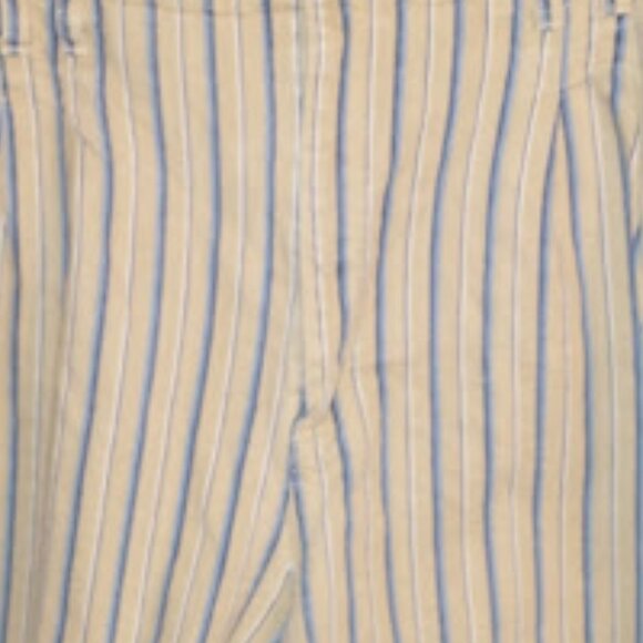 DOCKERS womens striped shorts size 16 khaki blue white w-033 - Picture 2 of 4